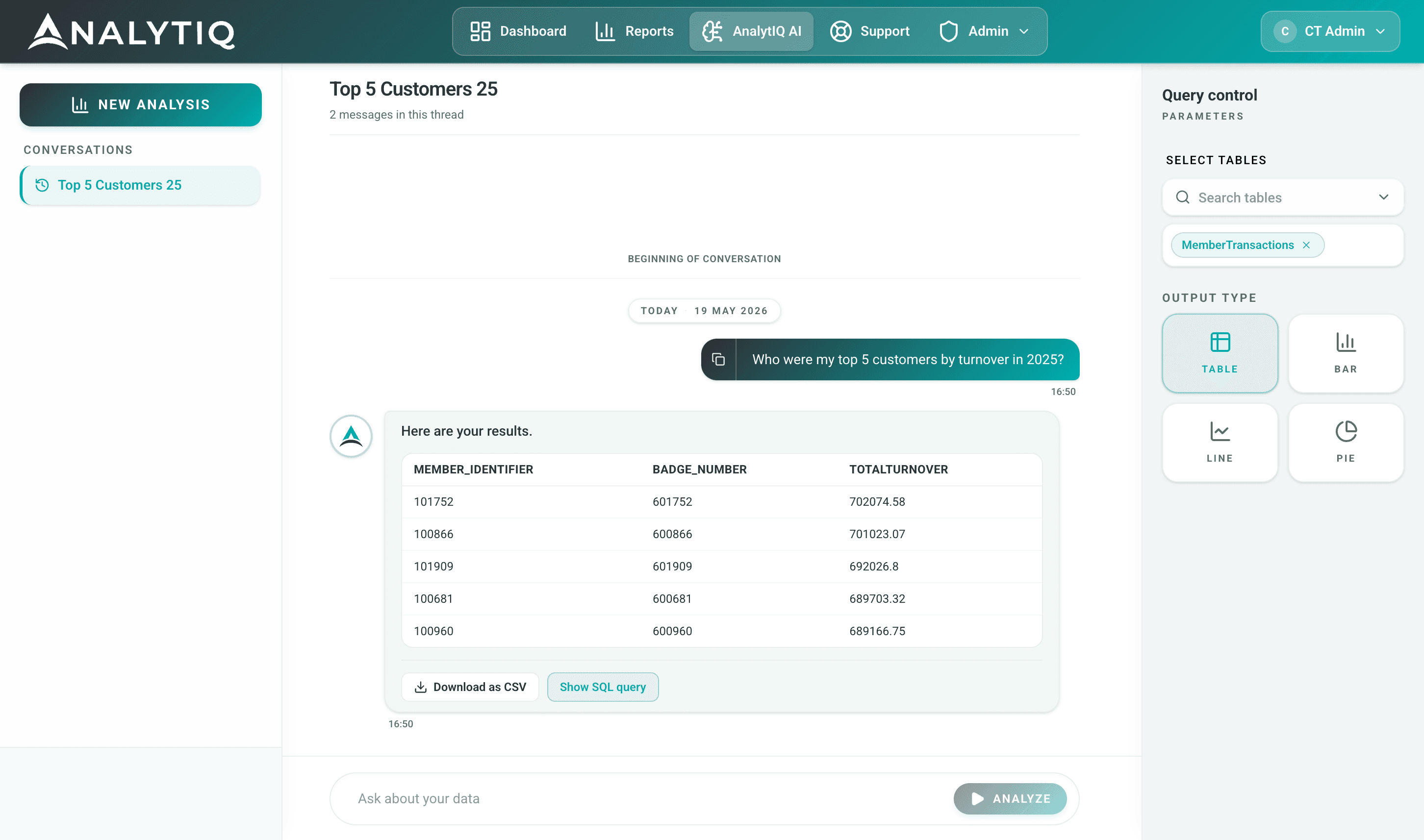 ANALYTIQ AI query engine